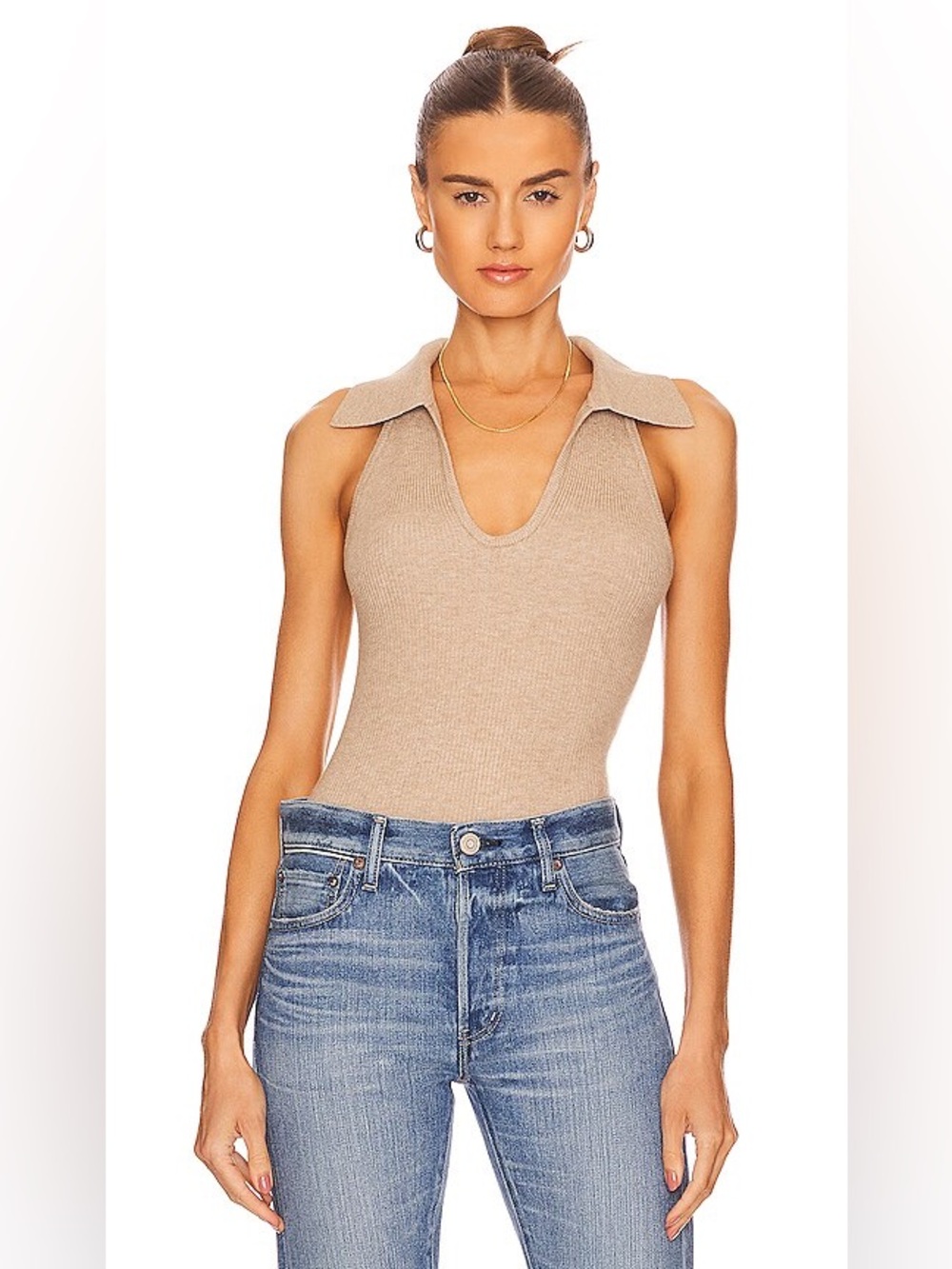 Jonathan Simkhai Natasha Rib Polo top